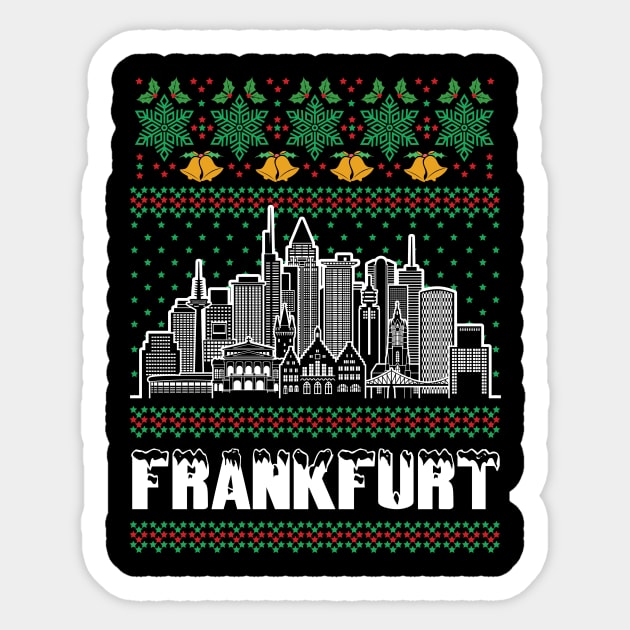 Frankfurt Germany Ugly Christmas Sticker by travel2xplanet